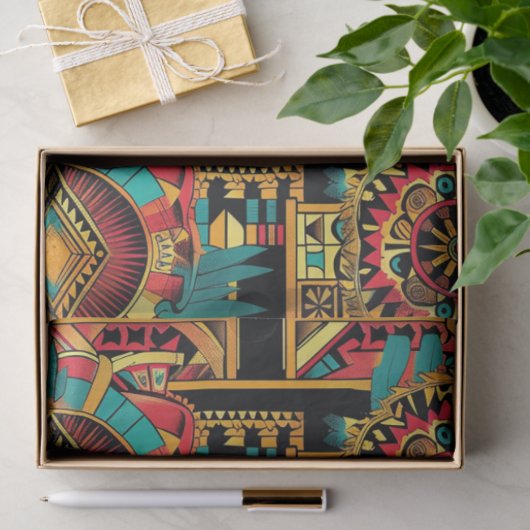 Traditionele Beige "Aztec Dream" Specialty Tissue  Tissuepapier (Geschenk)