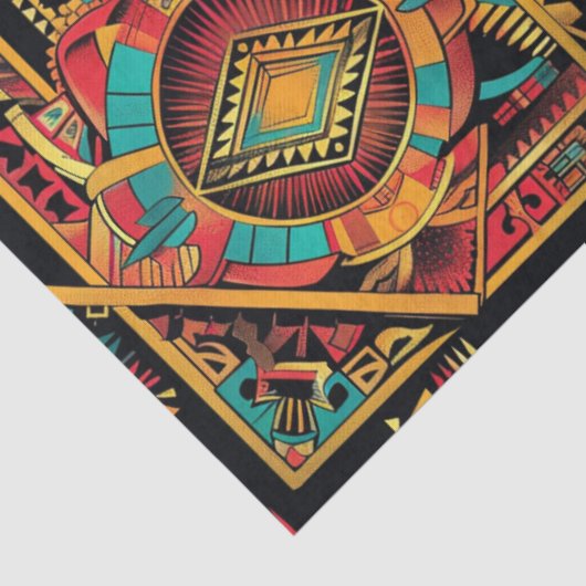 Traditionele Beige "Aztec Dream" Specialty Tissue  Tissuepapier (Detail)