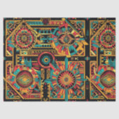 Traditionele Beige "Aztec Dream" Specialty Tissue Tissuepapier (Voorkant)