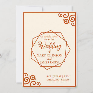 Traditionele beige en bruine geometrische symbolen kaart