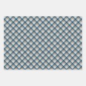 Traditionele Beige Tan Taupe Bruin Blauwgroen Blau Inpakpapier Vel (Voorkant)