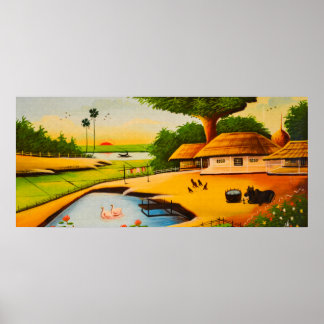 Traditionele Bengaals Village Poster