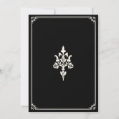 Traditionele Black and Cream Border Islamitische b Kaart (Achterkant)