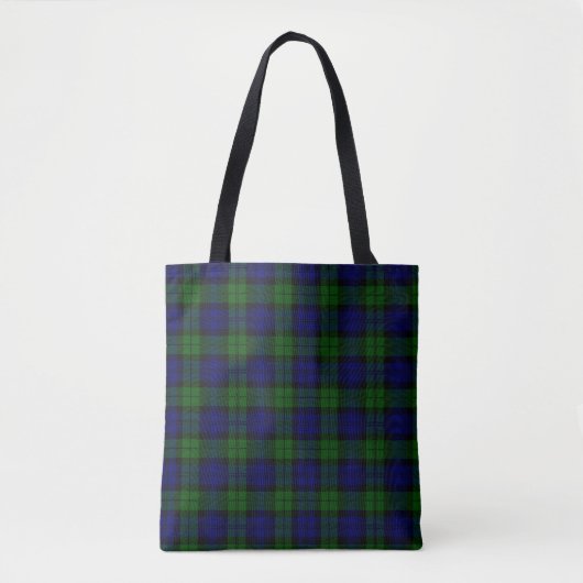 Traditionele Black Watch Plaid Tartan Tote Bag (Voorkant)
