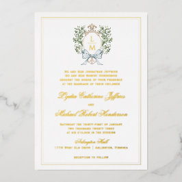 Traditionele bladcrèmonogram folie uitnodiging