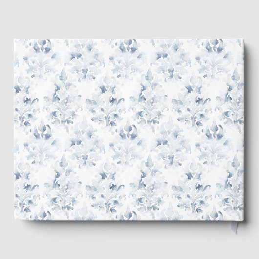 Traditionele bladkam w / boog | Monogram bruiloft Gastenboek (Achterkant)