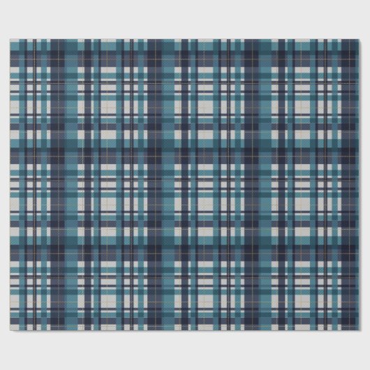 Traditionele blauwe blauwgroen gouden witte madrad cadeaupapier (Vlak)