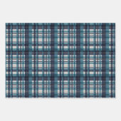 Traditionele blauwe blauwgroen gouden witte madrad inpakpapier vel (Voorkant 3)