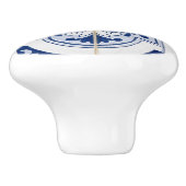 Traditionele blauwe en witte tegel keramische knop (Zijkant)