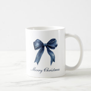 Traditionele blauwe knoop kerst koffiemok