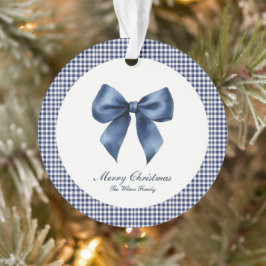 Traditionele blauwe knoop kerst ornament