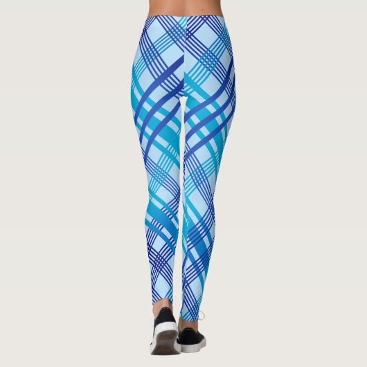 Traditionele blauwe staafje op BLUE Leggings (Achterkant)