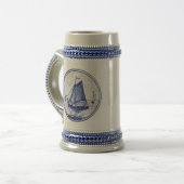 Traditionele blauwe tegel in Nederland Bierpul (Voorkant links)
