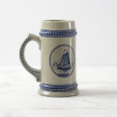 Traditionele blauwe tegel in Nederland Bierpul (Links)