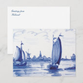 Traditionele blauwe tegel in Nederland Briefkaart (Voorkant / Achterkant)