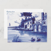 Traditionele blauwe tegel in Nederland Briefkaart (Voorkant / Achterkant)