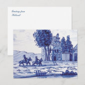 Traditionele blauwe tegel in Nederland Briefkaart (Voorkant / Achterkant)