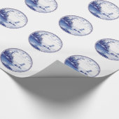 Traditionele blauwe tegel in Nederland Cadeaupapier (Hoek)