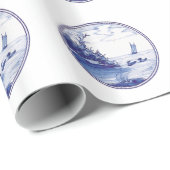 Traditionele blauwe tegel in Nederland Cadeaupapier (Rol Hoek)