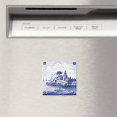 Traditionele blauwe tegel in Nederland Magneet (Insitu (Vaatwasser))