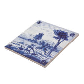 Traditionele blauwe tegel in Nederland Tegeltje (Zijkant)