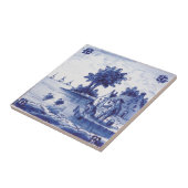 Traditionele blauwe tegel in Nederland Tegeltje (Zijkant)