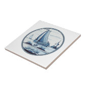 Traditionele blauwe tegel in Nederland Tegeltje (Zijkant)