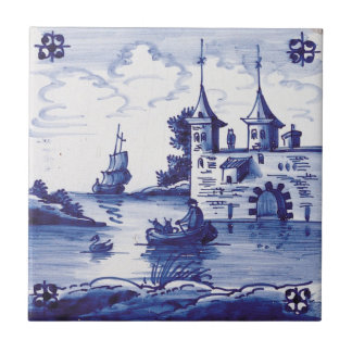 Traditionele blauwe tegel in Nederland Tegeltje