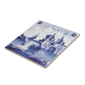 Traditionele blauwe tegel in Nederland Tegeltje (Zijkant)