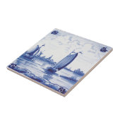 Traditionele blauwe tegel in Nederland Tegeltje (Zijkant)