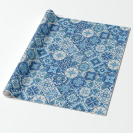 Traditionele blauwe tegels cadeaupapier