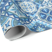 Traditionele blauwe tegels cadeaupapier (Rol Hoek)