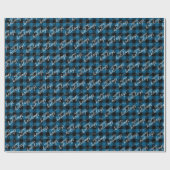 Traditionele blauwe zwarte buffellak: controle cadeaupapier (Vlak)