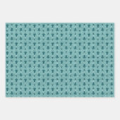 Traditionele Blauwgroen groene kerstbomen en rendi Inpakpapier Vel (Voorkant 2)