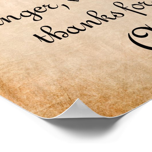 Traditionele blessenaar in deeltijd poster (Hoek)