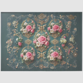 Traditionele bloemen decoupage tissuepapier