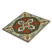 Traditionele  bloemen en Ivy decoratieve Tegel Tegeltje (Zijkant)