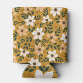 Traditionele bloemen: verzamel naadloos patroon blikjeskoeler (Achterkant)