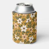 Traditionele bloemen: verzamel naadloos patroon blikjeskoeler (Blikje Achterkant)