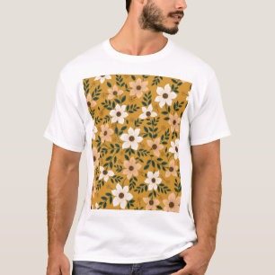 Traditionele bloemen: verzamel naadloos patroon t-shirt