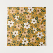 Traditionele bloemen: verzamel naadloos patroon wandkleed (Voorkant (horizontaal))