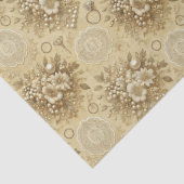Traditionele bloemparels en kant trouwdag tissuepapier (Detail)