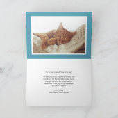 Traditionele Blue Fair Isle Knit Kerstfoto Feestdagen Kaart (Binnen)