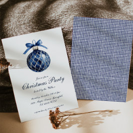 Traditionele Blue Ornament kerstvakantie Kaart