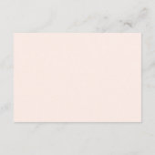 Traditionele Blush Pink formele QR-code bruiloft Informatiekaartje (Achterkant)
