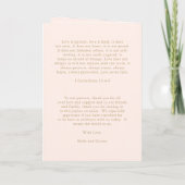 Traditionele Blush Roze Formele Elegante Bruiloft Programma (Achterkant)