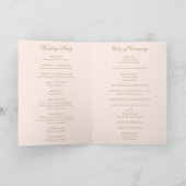Traditionele Blush Roze Formele Elegante Bruiloft Programma (Binnen)