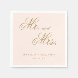 Traditionele Blush Roze Formele Elegante Huwelijk Servet