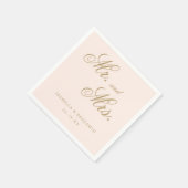 Traditionele Blush Roze Formele Elegante Huwelijk Servet (Hoek)