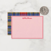 Traditionele boerderij buffelruit naam rand notitiekaartje (Voorkant / Achterkant in situ)